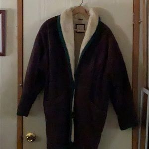 Purple Leather Heavy Coat